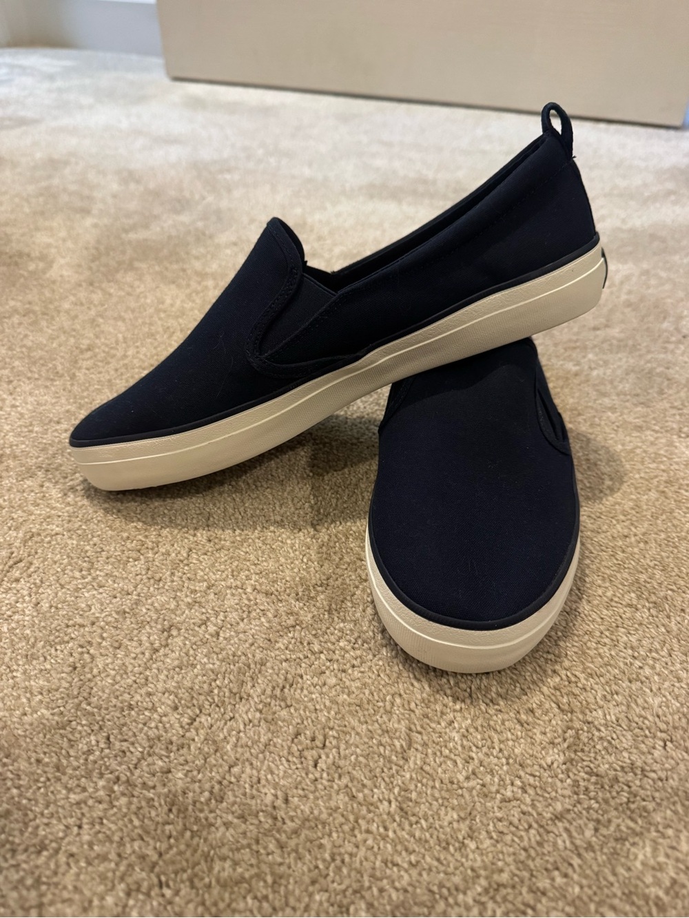 Sperry Slip-On Canvas Mules in Navy